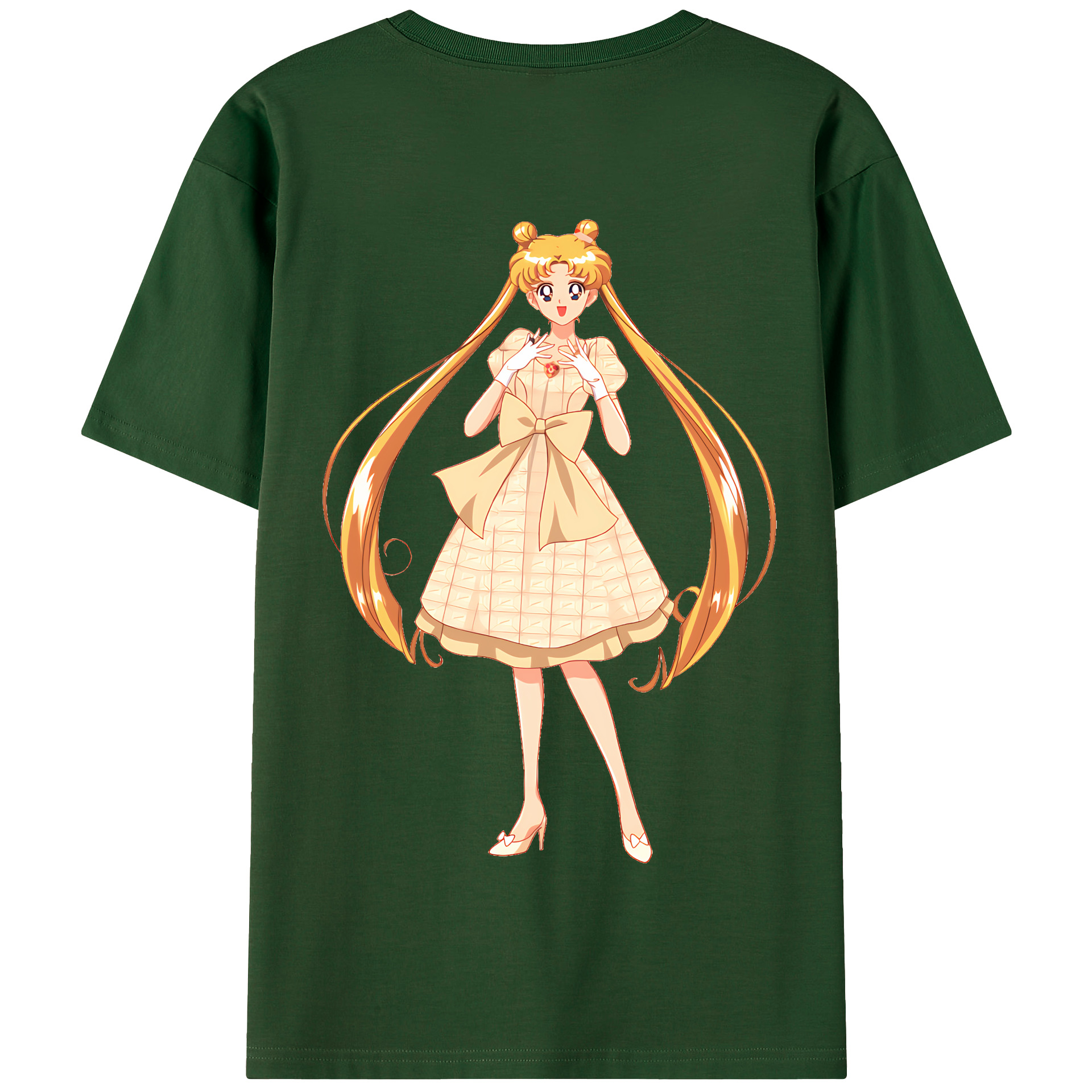 （画像用） 美少女戦士セーラームーン 愛野 美奈子 あいの みなこ Sailor Moon Aino Minako 綿100％半袖Tシャツ（背面プリント）